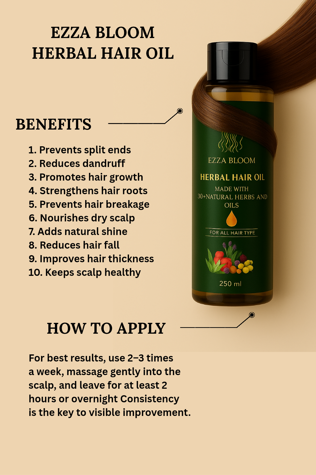 EZZA BLOOM HAIR CARE DUO OIL+ SHAMPOO