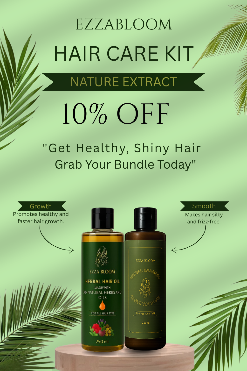 EZZA BLOOM HAIR CARE KIT OIL+ SHAMPOO